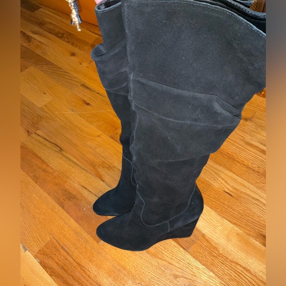 Suede Wedge Boots - Picture 2 of 6